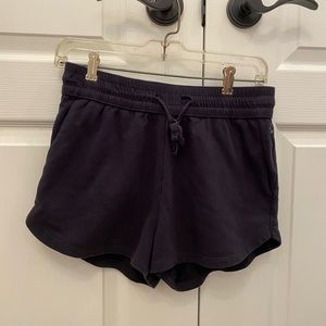 Navy fabric shorts